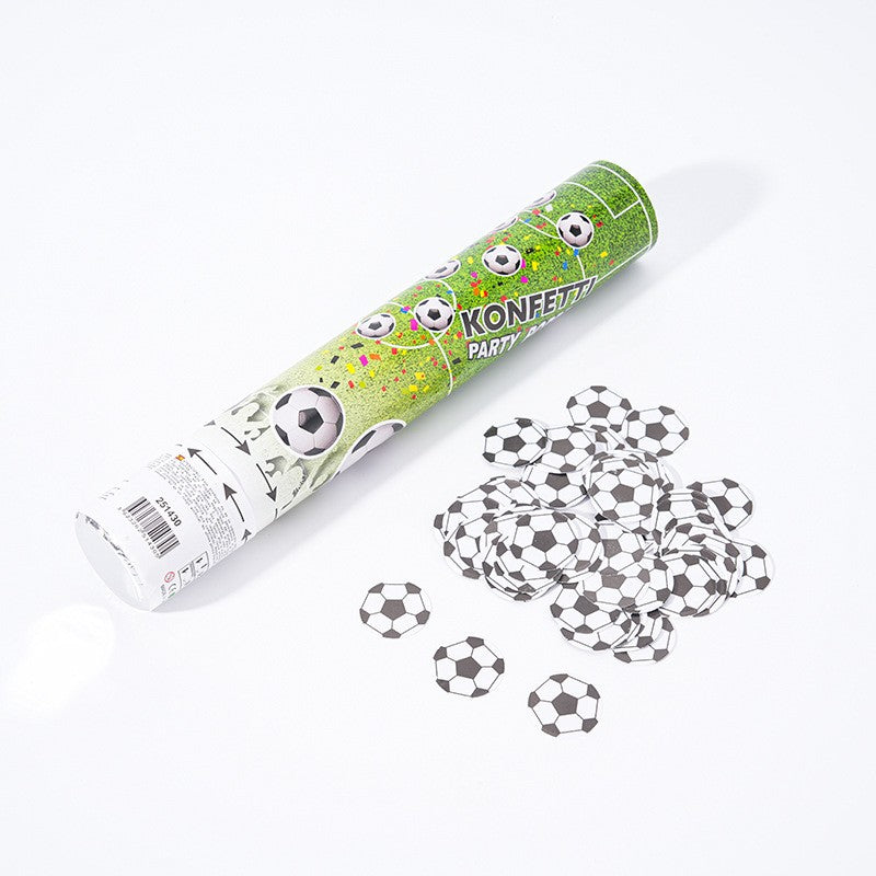 Tun Confetti, Flippy, Model Mingi de Fotbal, 40 cm, Ambalaj din Carton, Eliberare prin Rasucire, Alb Negru
