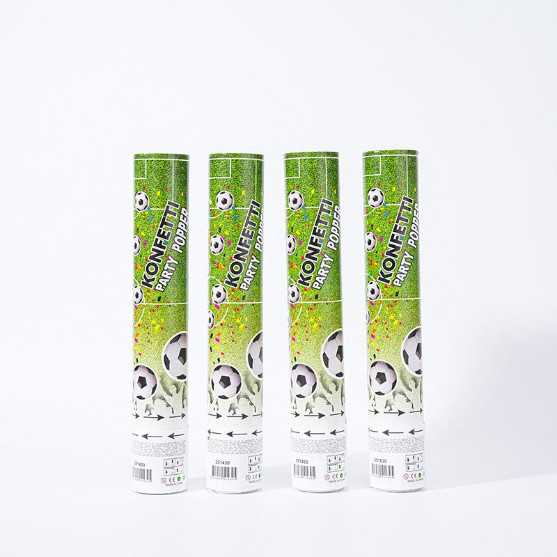 Tun Confetti, Flippy, Model Mingi de Fotbal, 40 cm, Ambalaj din Carton, Eliberare prin Rasucire, Alb Negru