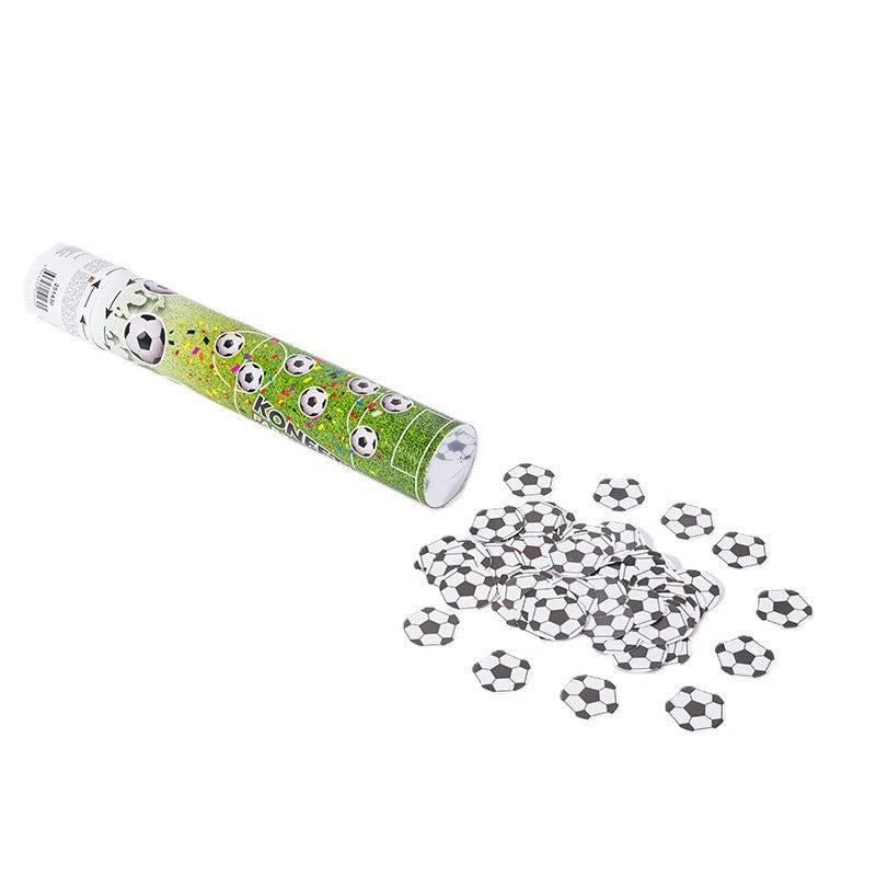 Tun Confetti, Flippy, Model Mingi de Fotbal, 40 cm, Ambalaj din Carton, Eliberare prin Rasucire, Alb Negru