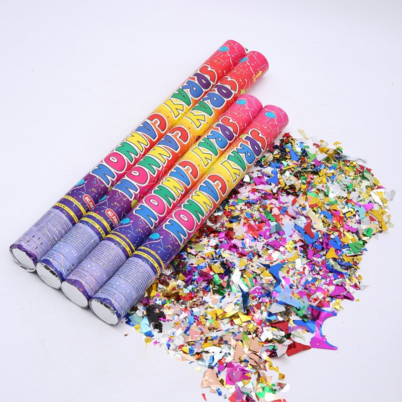 Tub de Confetti, Flippy, Clasic, 80x5 cm, Confetii Asortate din Plastic, Eliberare prin Rasucire, Multicolor