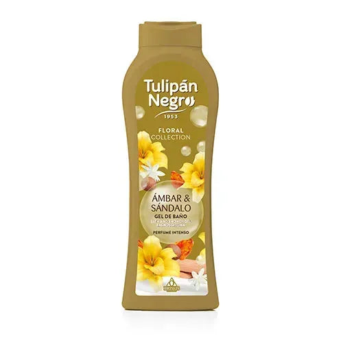 Gel de duş TULIPAN NEGRO FLORAL 650ml cu parfum de AMBRĂ şi SANDAL