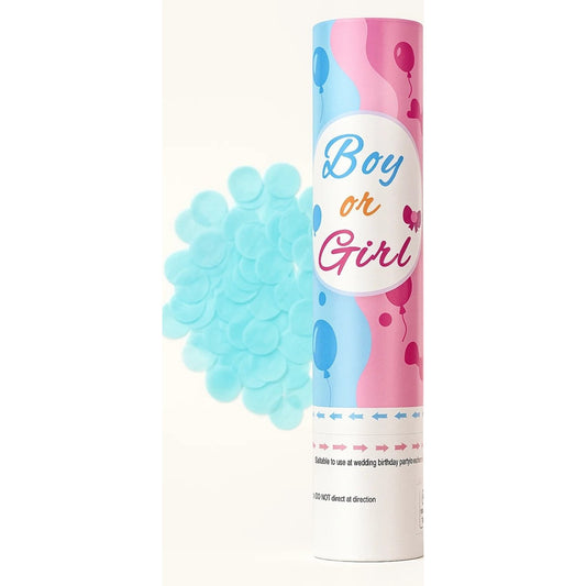 Tun Confetti, Boy Or Girl, 40 Cm, Ambalaj Din Carton, Eliberare Prin Rasucire - vivimall.ro