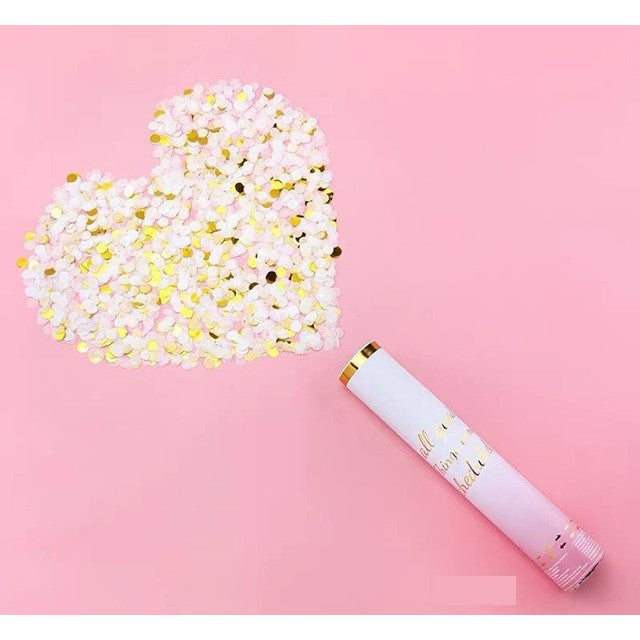 Tun Confetti Petrecere, Lungime 30 Cm, Alb/ - vivimall.ro