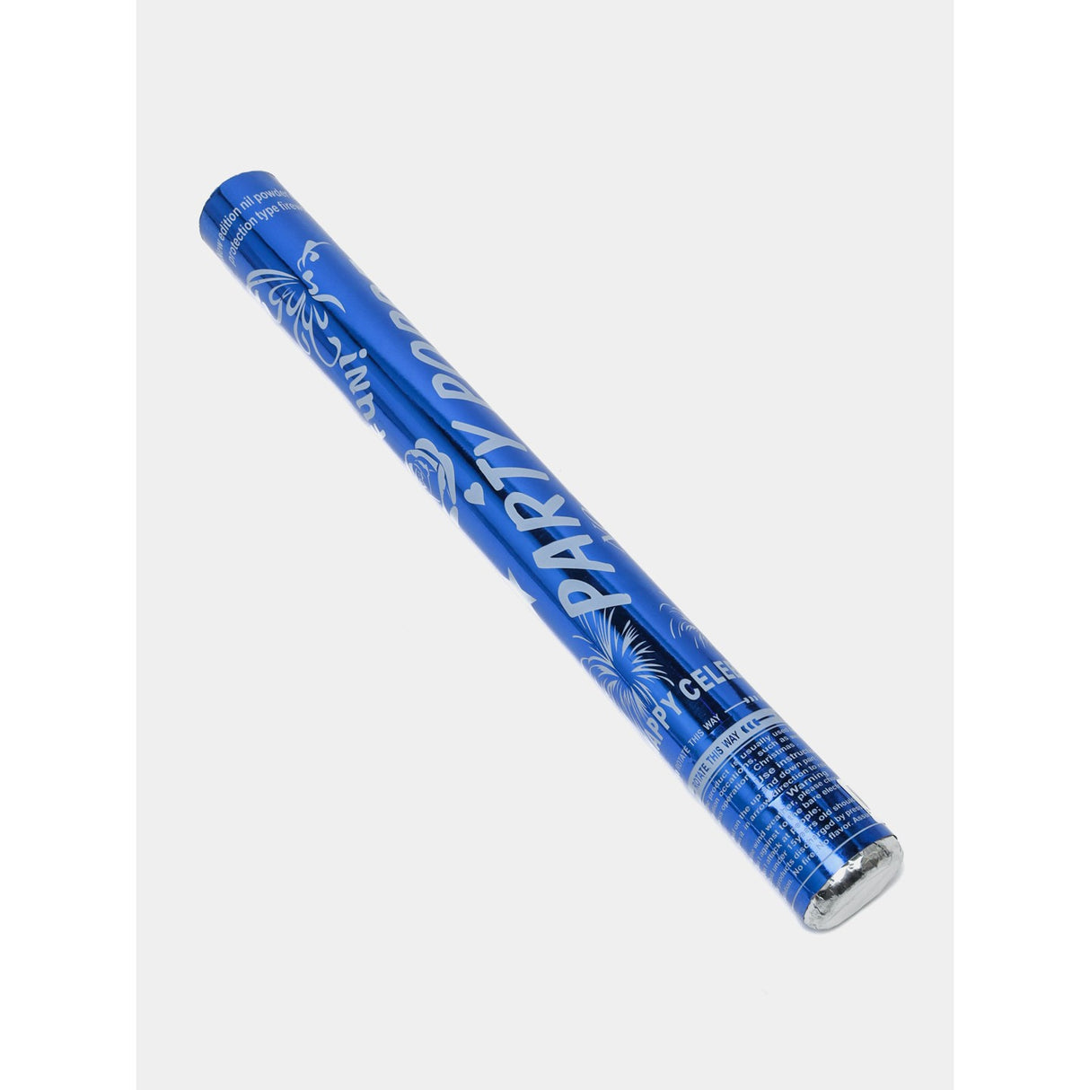 Tub de Confetti, Flippy, Party Popper, 30x5 cm, Confetii Lucioase Rezistente la Foc, Eliberare prin Rasucire, Albastru