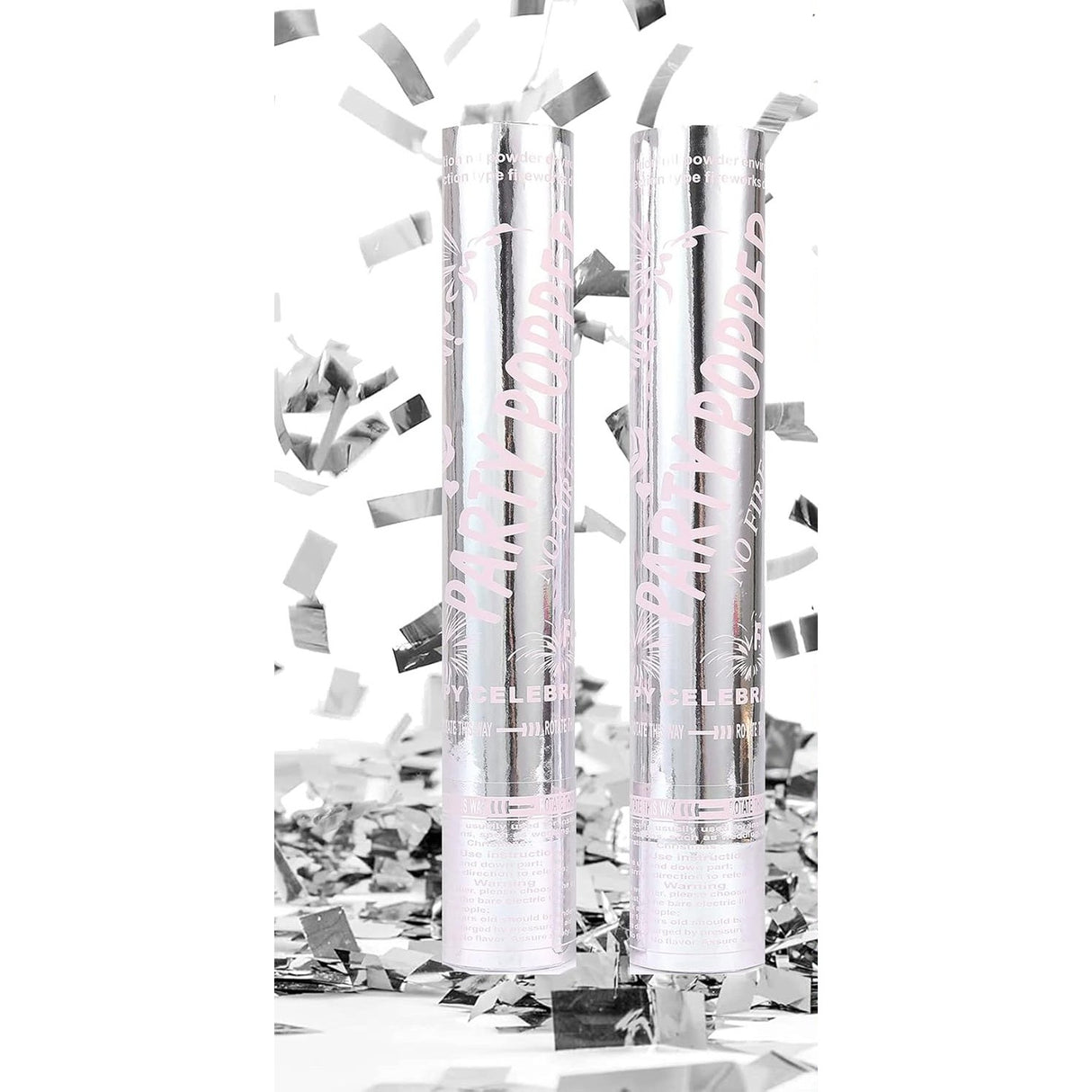 Tun Confetti Petrecere, Flippy, Lungime 30 cm, Argintiu