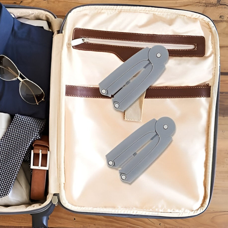 Umeraș Pliabil De Călătorie, Mini Cuier Portabil Pentru Haine, Suport De Uscare, 14 x 7 x 1,4 cm - vivimall.ro