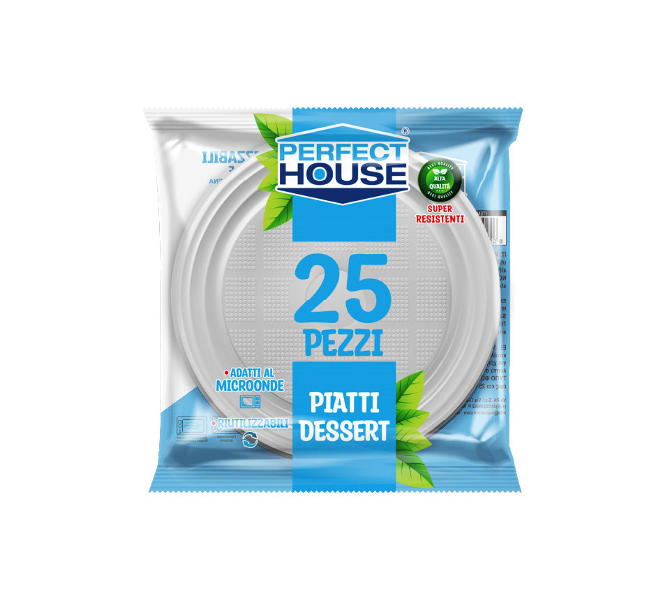 Perfect House - Piatti Riutilizzabili Colorati - 20 pz - Practicitate la Masa