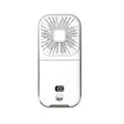 Ventilator Portabil 3 In 1, De Mana, De Gat, De Birou, 16.7 X 8 X 1.9 Cm, 3 Trepte De Viteza, Incarcare Usb, Pliabil, Afisaj Digital, Suport Telefon - vivimall.ro