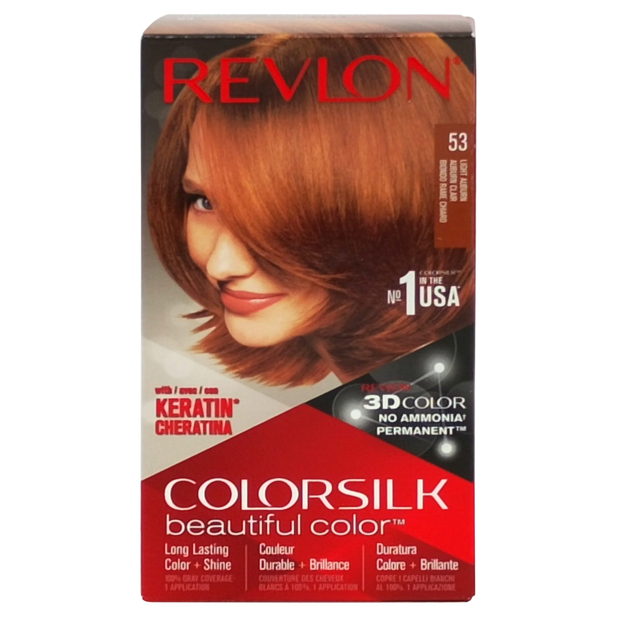 Vopsea pentru Par, Revlon Color Silk, 53 Light Auburn