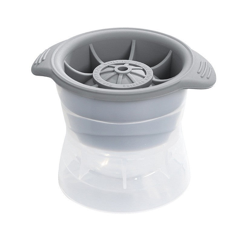 Forma cub de gheata, Vivimall, rotund, Polipropilena/Silicon, 11x7.5x7.8 cm, Gri - vivimall.ro