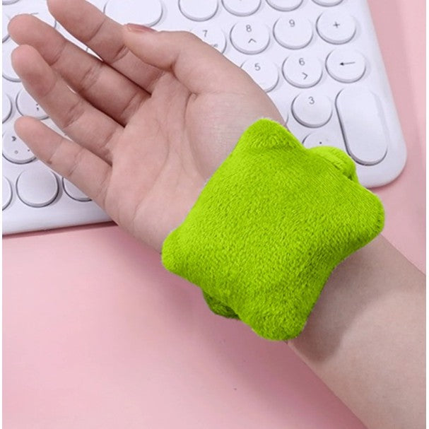 Suport de Mana, Flippy, Pernuta pentru Incheietura cu Banda Elastica, pentru Mouse, Moale, 7.5 x 7 cm, Verde