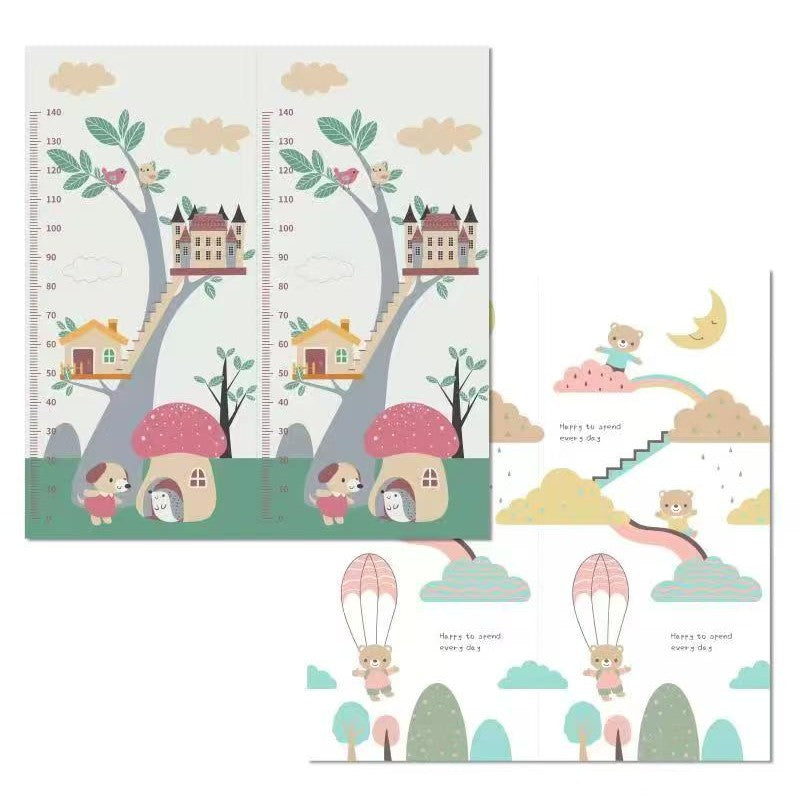 Covoras Pentru Copii, Cu 2 Fete, Din Xpe+Pe, Impermeabil, Antiderapant, Protectie Termica, +3 Luni, Pliabil - vivimall.ro