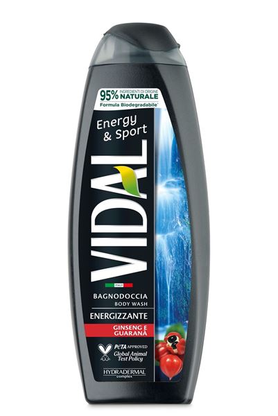 Bagnoschiuma VIDAL GINSENG & GUARANA 500ml - Energie proaspete pentru corp