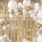 Perdea Franjurata, Vivimall, Model Decor Petrecere, pentru Fundal de Poze, Amenajare Colorata a Petrecerii, Dimensiune 100x200 cm, Gold Sampanie