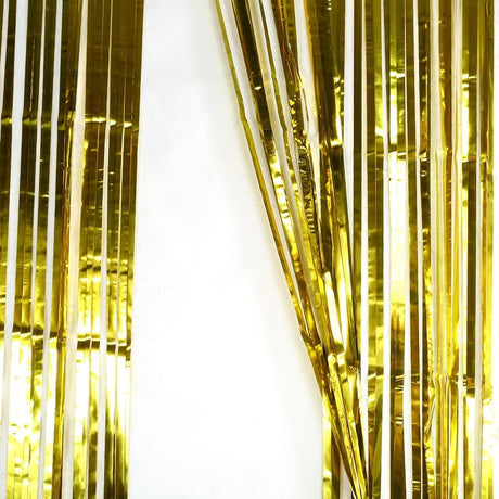 Perdea Franjurata, Pentru Fundal De Poze, Amenajare Colorata A Petrecerii, Dimensiune , Gold - vivimall.ro