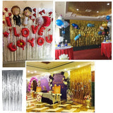 Perdea Franjurata, Pentru Fundal De Poze, Amenajare Colorata A Petrecerii, Dimensiune , Gold - vivimall.ro