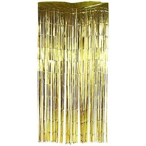 Perdea Franjurata, Pentru Fundal De Poze, Amenajare Colorata A Petrecerii, Dimensiune , Gold - vivimall.ro