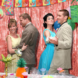 Perdea Franjurata, Vivimall, Model Decor Petrecere, pentru Fundal de Poze, Amenajare Colorata a Petrecerii, Dimensiune 100x200 cm, Rose Gold