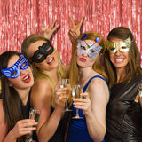 Perdea Franjurata, Vivimall, Model Decor Petrecere, pentru Fundal de Poze, Amenajare Colorata a Petrecerii, Dimensiune 100x200 cm, Rose Gold