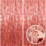 Perdea Franjurata, Pentru Fundal De Poze, Amenajare Colorata A Petrecerii, Dimensiune , Rose Gold - vivimall.ro