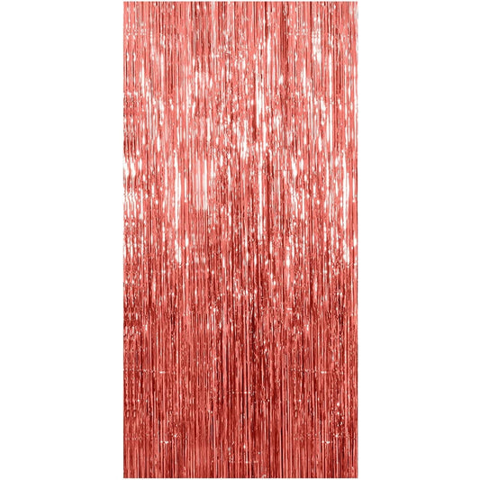 Perdea Franjurata, Flippy, Model Decor Petrecere, pentru Fundal de Poze, Amenajare Colorata a Petrecerii, Dimensiune 100x200 cm, Rose Gold