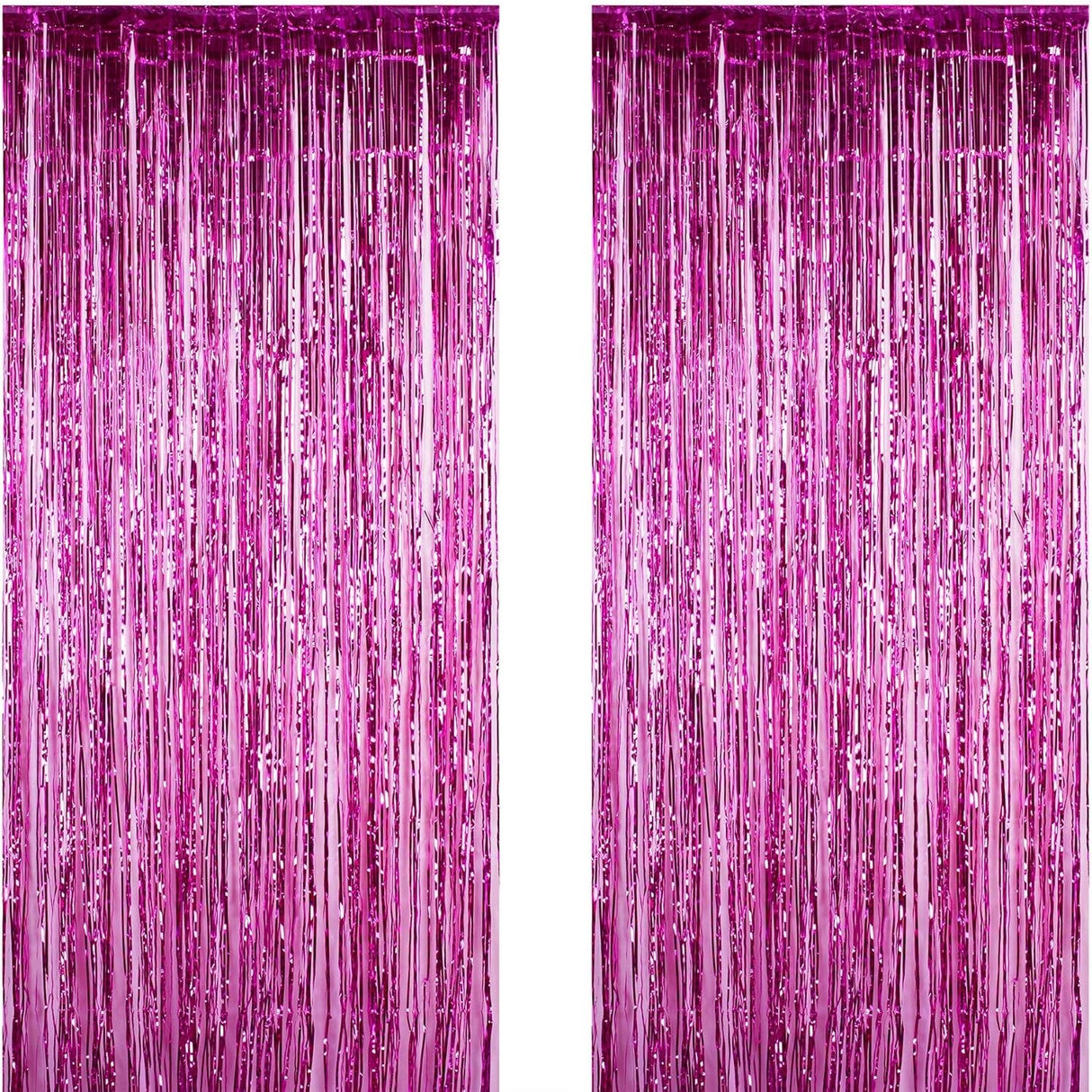 Perdea Franjurata, Vivimall, Model Decor Petrecere, pentru Fundal de Poze, Amenajare Colorata a Petrecerii, Dimensiune 100x200 cm, Roz Inchis