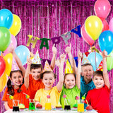 Perdea Franjurata, Vivimall, Model Decor Petrecere, pentru Fundal de Poze, Amenajare Colorata a Petrecerii, Dimensiune 100x200 cm, Roz Inchis