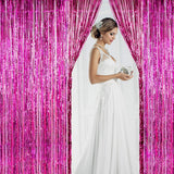 Perdea Franjurata, Vivimall, Model Decor Petrecere, pentru Fundal de Poze, Amenajare Colorata a Petrecerii, Dimensiune 100x200 cm, Roz Inchis