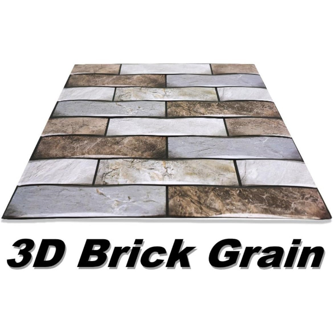 10 X Placi Tapet Autocolant 3D Cu Imitatie De Marmura, Pentru Perete Bucatarie Sufragerie, Usor De Curatat, Rezistent La Apa, Autoadeziv, Gri Bej, Resigilat - vivimall.ro