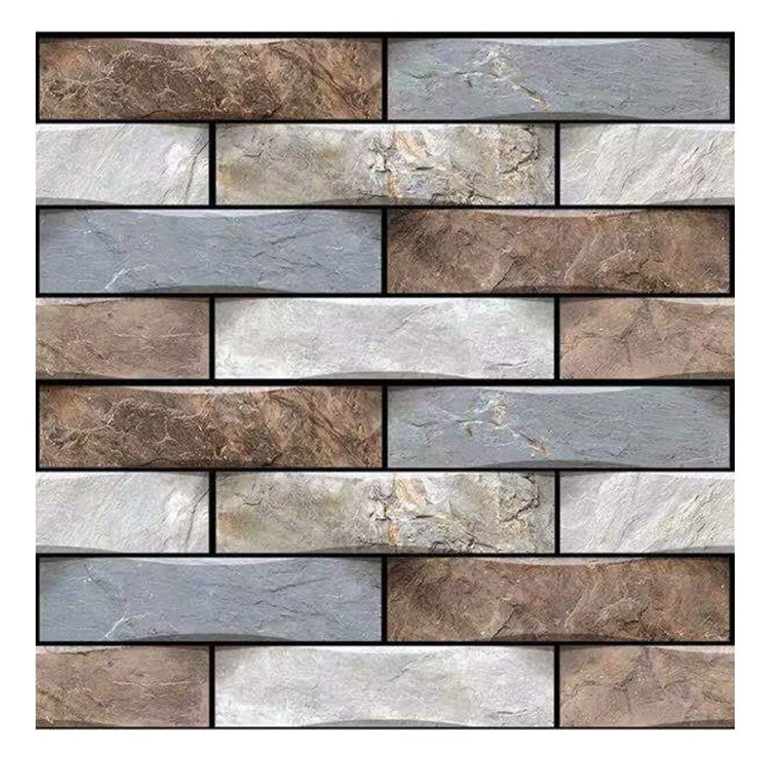10 X Placi Tapet Autocolant 3D Cu Imitatie De Marmura, Pentru Perete Bucatarie Sufragerie, Usor De Curatat, Rezistent La Apa, Autoadeziv, Gri Bej, Resigilat - vivimall.ro