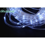 Instalatie Luminoasa De Craciun Tip Furtun Luminos, 100 Led-Uri, 12 Metri Lungime, 8 Programe, 2 Metri Prelungitor, Sarma Din Cupru, Incarcare Solara, Rece