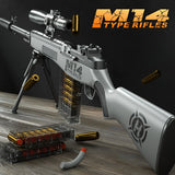 Pusca De Jucarie M14 Ultrarealista, Manuala, Cu Luneta, 20 De Proiectile Din Spuma Moale, 5 Cartuse, 100 Cm, 8 Ani+ - vivimall.ro