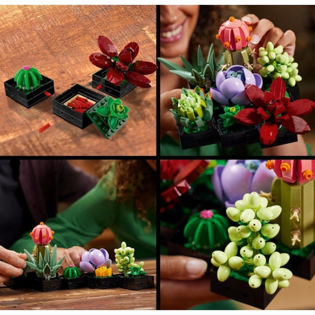 Set De Constructie Ghivece De Flori Suculente, Ornament Creativ, 771 De Piese, Multiple Variante De Asamblare - vivimall.ro