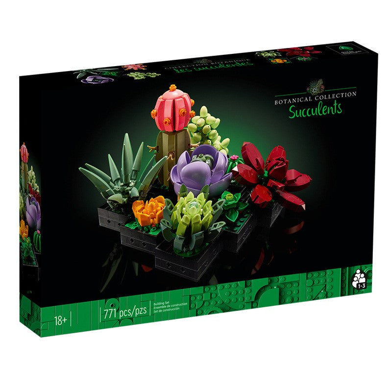 Set De Constructie Ghivece De Flori Suculente, Ornament Creativ, 771 De Piese, Multiple Variante De Asamblare - vivimall.ro