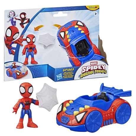 SPIDEY SI PRIETENII LUI UIMITORI MARVEL SET FIGURINA SPIDEY SI VEHICUL WEB CRAWLER 7.6CM