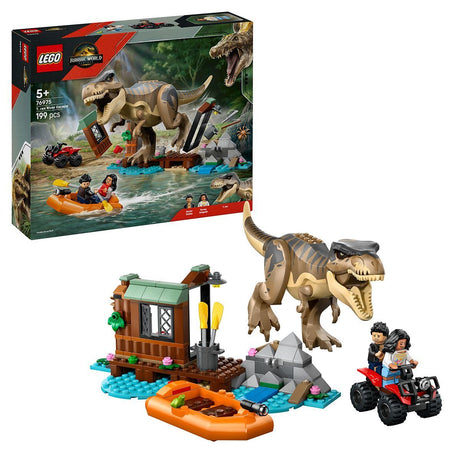 LEGO JURASSIC WORLD RENASTEREA EVADARE PE RAU DIN CALEA UNUI T REX 76975