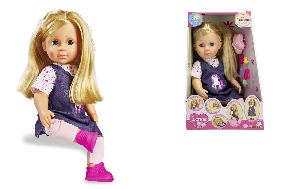 PAPUSA MY LOVE INTERACTIVA CU ACCESORII 43CM