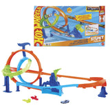 HOT WHEELS STUNT TRACKS PISTA CICLON DE LANSAREA RAPIDA CU MASINUTA INCLUSA