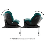 SCAUN AUTO KINDERKRAFT XRIDER 2 I-SIZE 40-150 CM GREEN