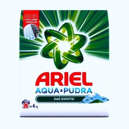 Detergent rufe automat Ariel Aqua, 4 kg, 26 spălari, curățare profundă