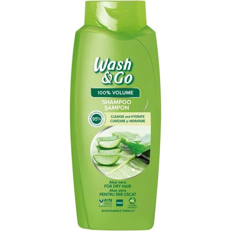Șampon Wash&Go cu Aloe Vera 675ml - Hidratare intensă