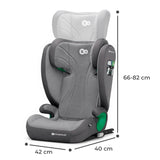 SCAUN AUTO KINDERKRAFT JUNIOR FIX2, I-SIZE 100-150 CM, ROCKET GREY