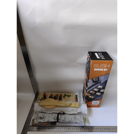 Set Ustensile pentru Sushi, Vivimall, Set din 15 Accesorii pentru Sushi, Set pentru Sushi HOME MADE, Cutit Inclus, Forme, Betisoare, Multicolor - vivimall.ro