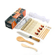Set Ustensile Pentru Sushi, Set Din 15 Accesorii Pentru Sushi, Set Pentru Sushi Home Made, Cutit Inclus, Forme, Betisoare, Multicolor - vivimall.ro
