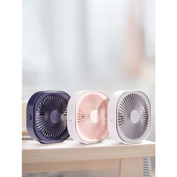Mini Ventilator Pentru Birou Cu Usb, Rotire 360 Grade, 3 Viteze, 1500 Ma, 13.5 X 12,8 - vivimall.ro