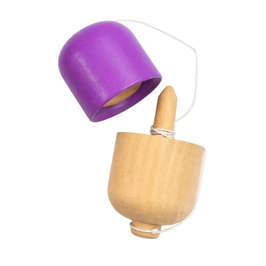 Jucărie din Lemn Kendama Pill – Joc de Îndemânare și Coordonare, mov