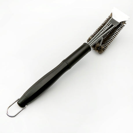 Perie De Sarma Pentru Gratar, Maner 45 Cm, Din Otel Inoxidabil, 45X7X10, Negru - vivimall.ro
