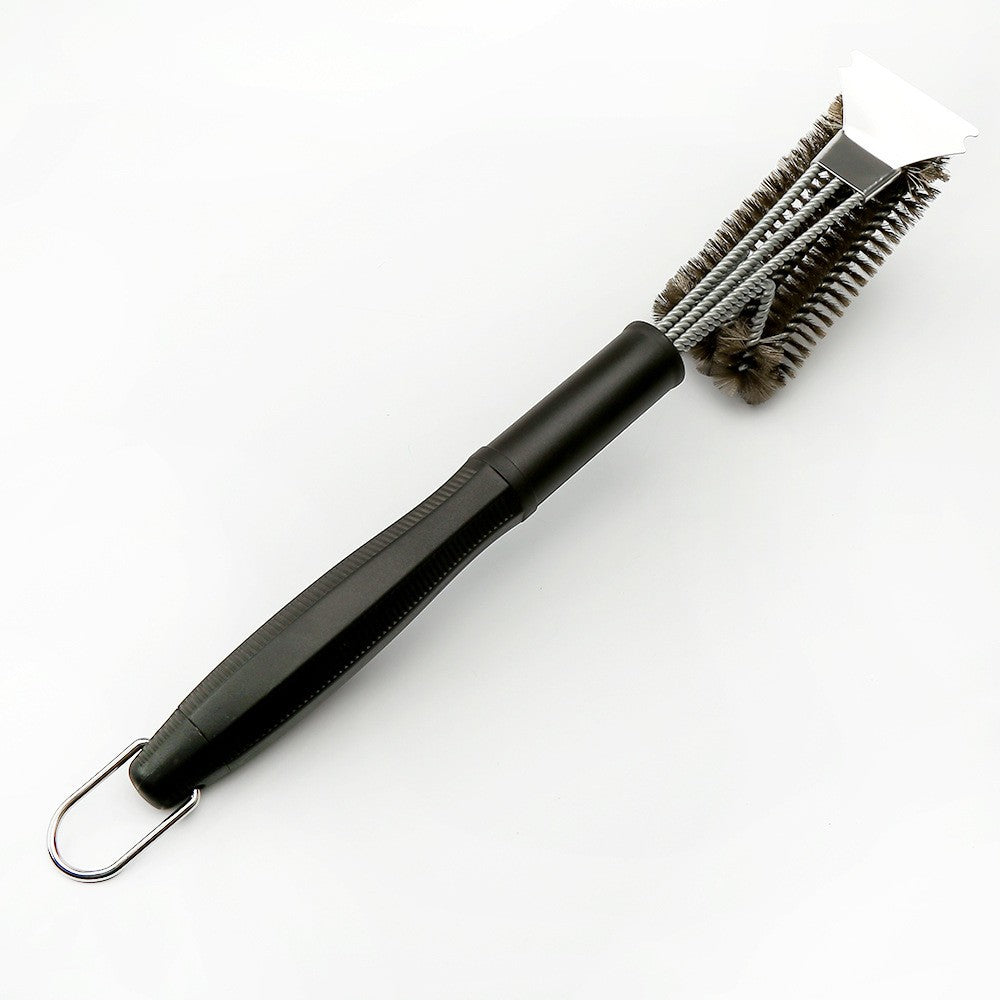 Perie de Sarma pentru Gratar, Vivimall, Maner 45 cm, din Otel inoxidabil, 45X7X10,  Negru - vivimall.ro