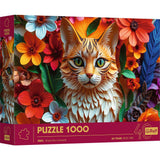 PUZZLE TREFL 1000 EDITIA ANIVERSARA 40 DE ANI 3D PISICA