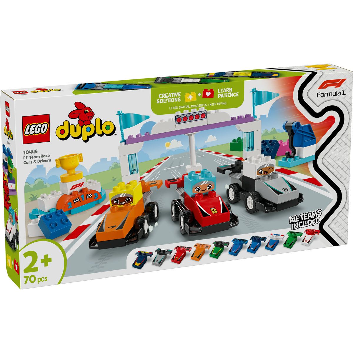 LEGO DUPLO ECHIPA F1: MASINI SI PILOTI DE CURSE 10445